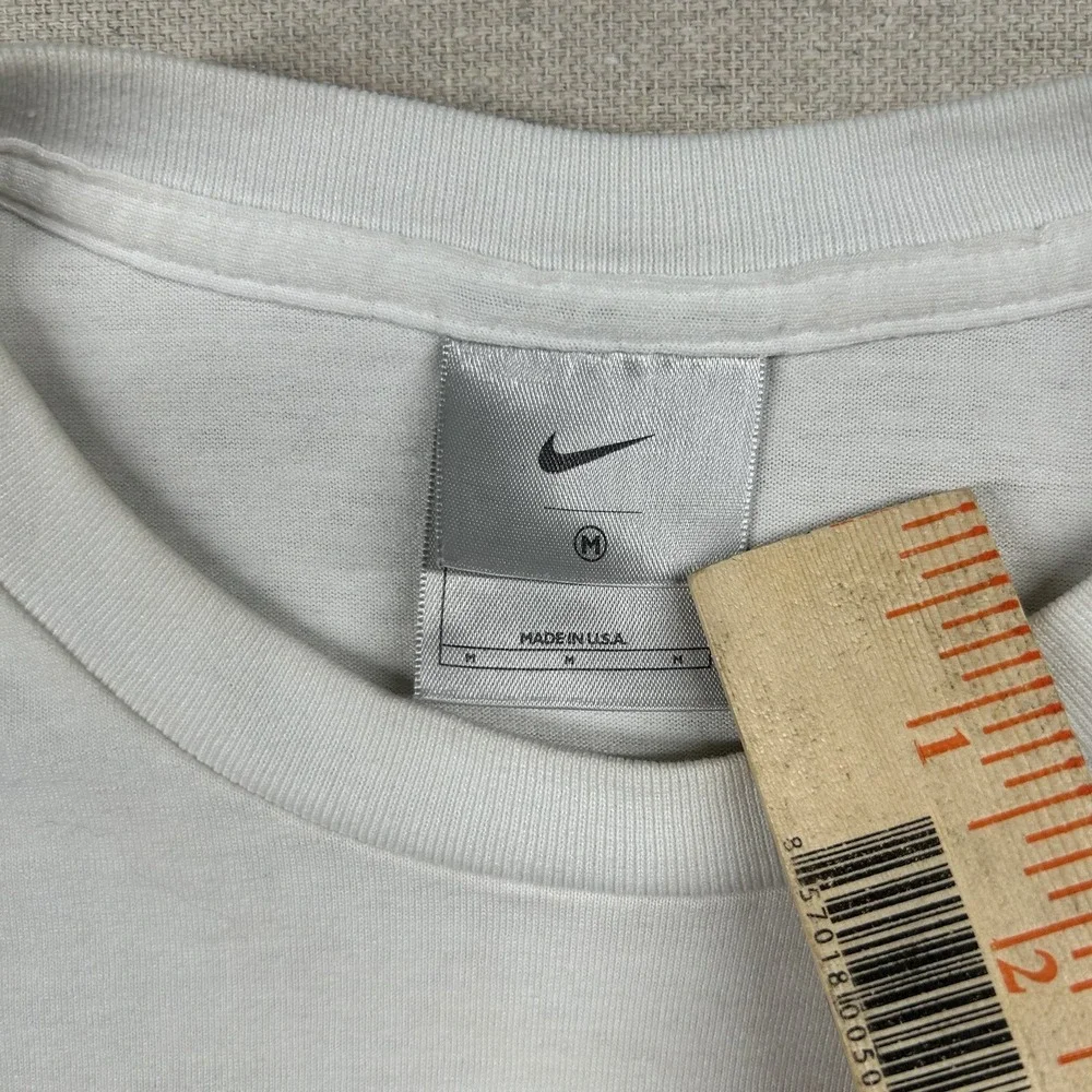 Vintage Nike Shirt Womens Medium‎ Run Center Check Swoosh Basic USA 90s